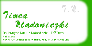 timea mladoniczki business card
